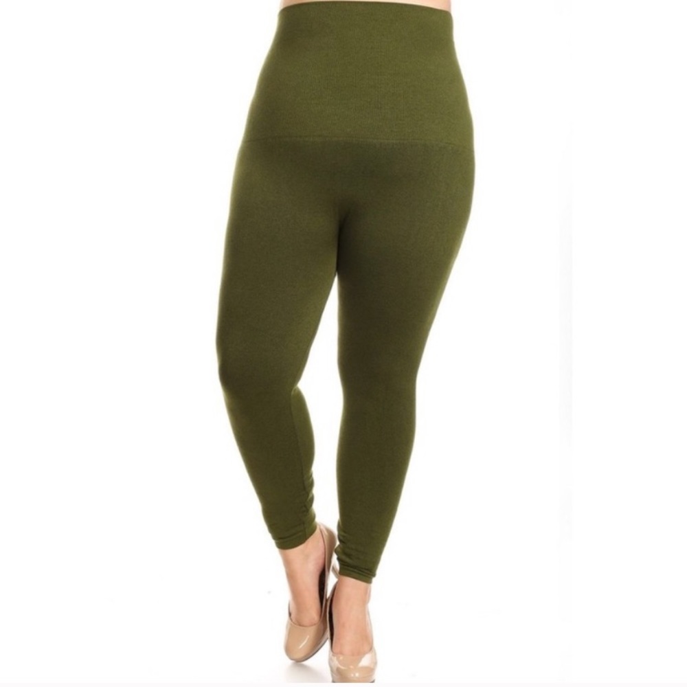 Green High Waist Leggings
